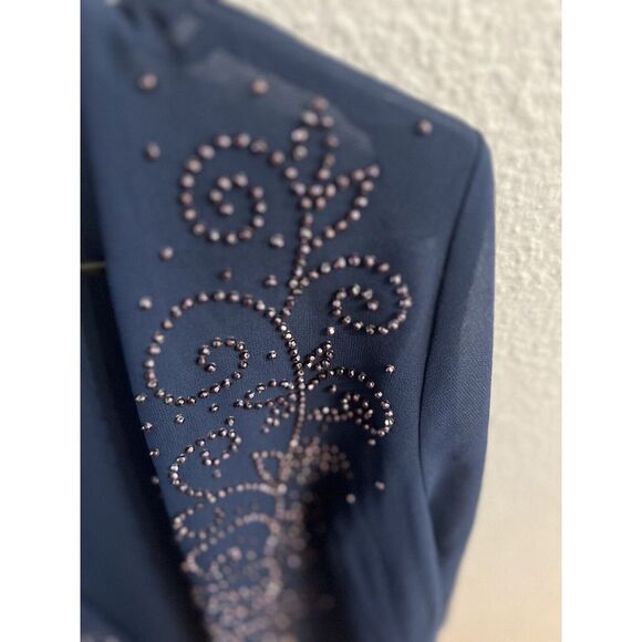 Catheines Plus 18W Navy Blue Open Front Cardigan Jacket - Picture 3 of 7